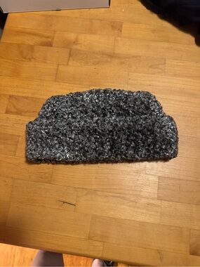 Dobbs fifth avenue black grey and white curly wool hat vintage with satin liner
